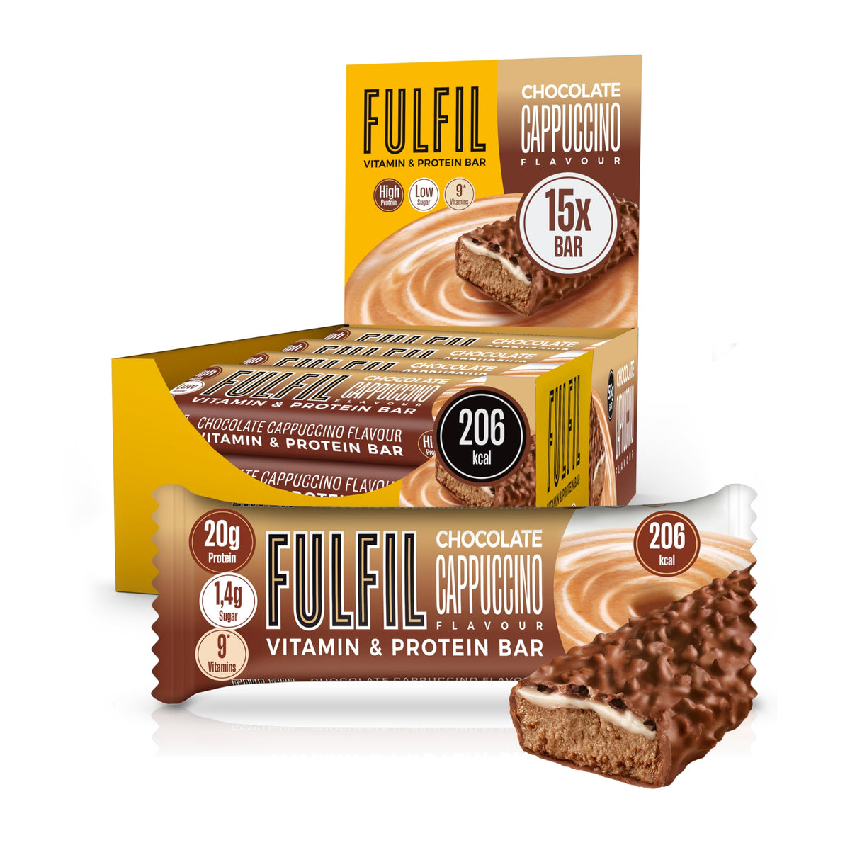 FULFIL Vitamin and Protein Bars, Chocolate Salted Caramel Flavour, 15 x 55g