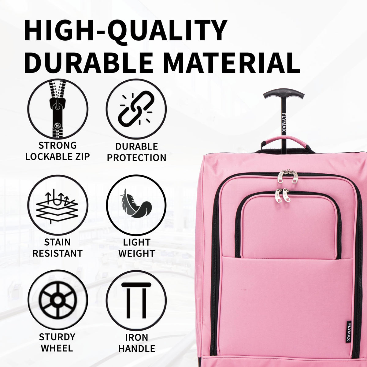 Easyjet 45x36x20 Carry on Suitcase Approved Underseat Cabin Bag Case Lightweight Hand Luggage 1.3kg 33L Black