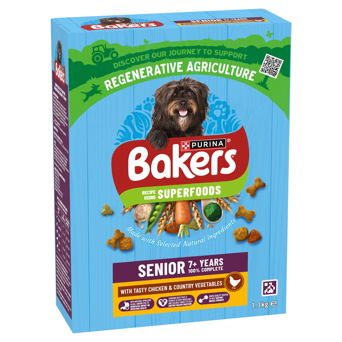BAKERS Superfoods Small Dog Adult Dry Dog Food Chicken 1.1kg (Pack of 5)