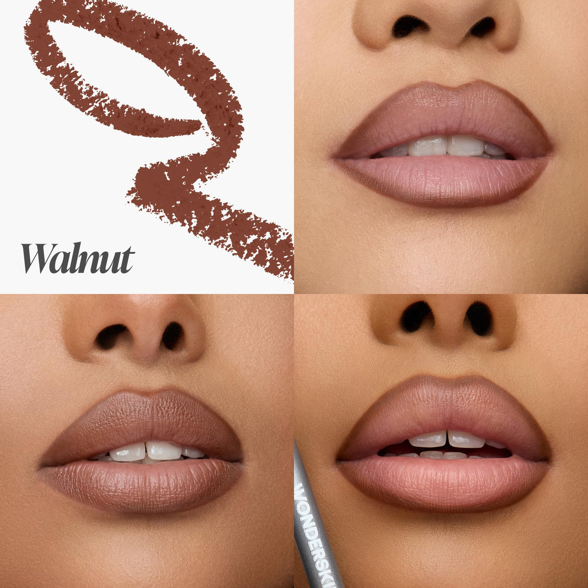 Wonderskin Lip Liner Pencil - 360 Contour Lipliner, Long Lasting, Sharpenable, Waterproof and Transfer-Proof Nude Lip Liner Pencil (Blush)