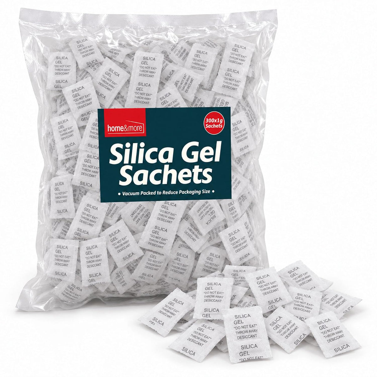 SOL 300pk Silica Gel Sachets - 1g Silica Gel Packets Desiccant Sachets