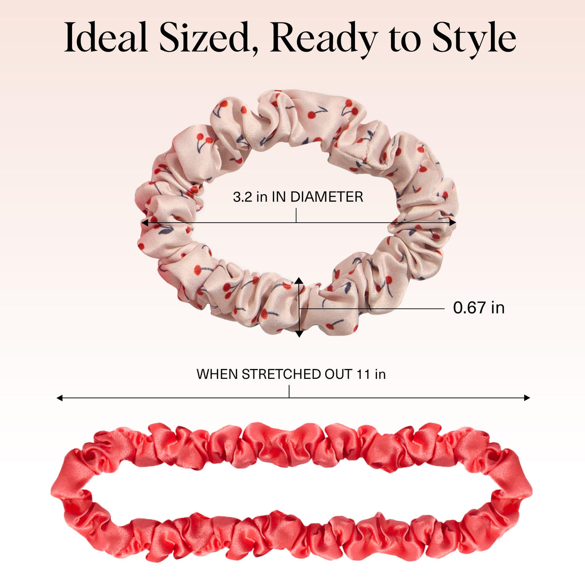 Kitsch Satin Scrunchies for Women 3pcs - Garden Bouquet