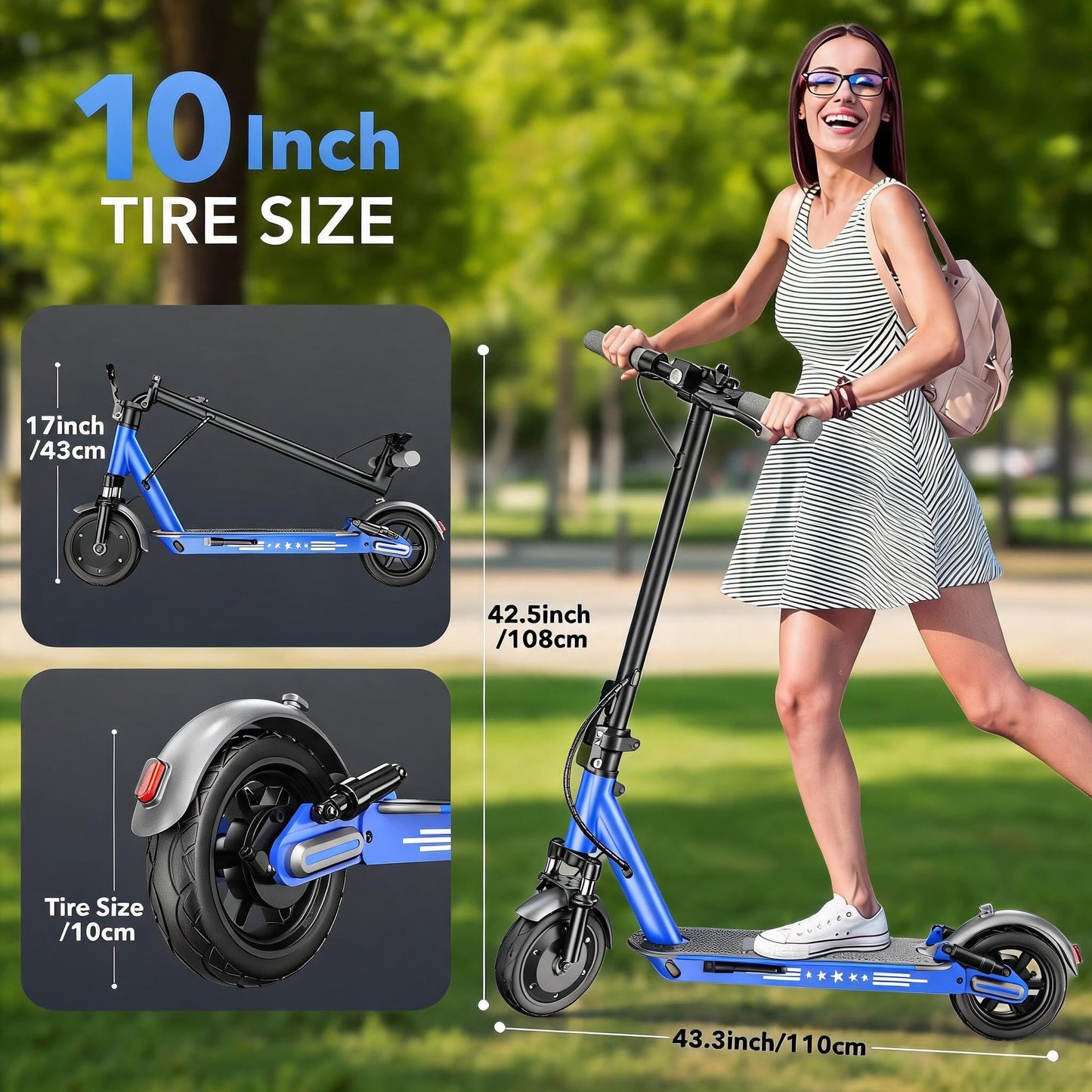 Zephyride V8 Electric Scooter — 350W, 25 km/h, 28-35 km Range, Smart App | UL-2272 Certified