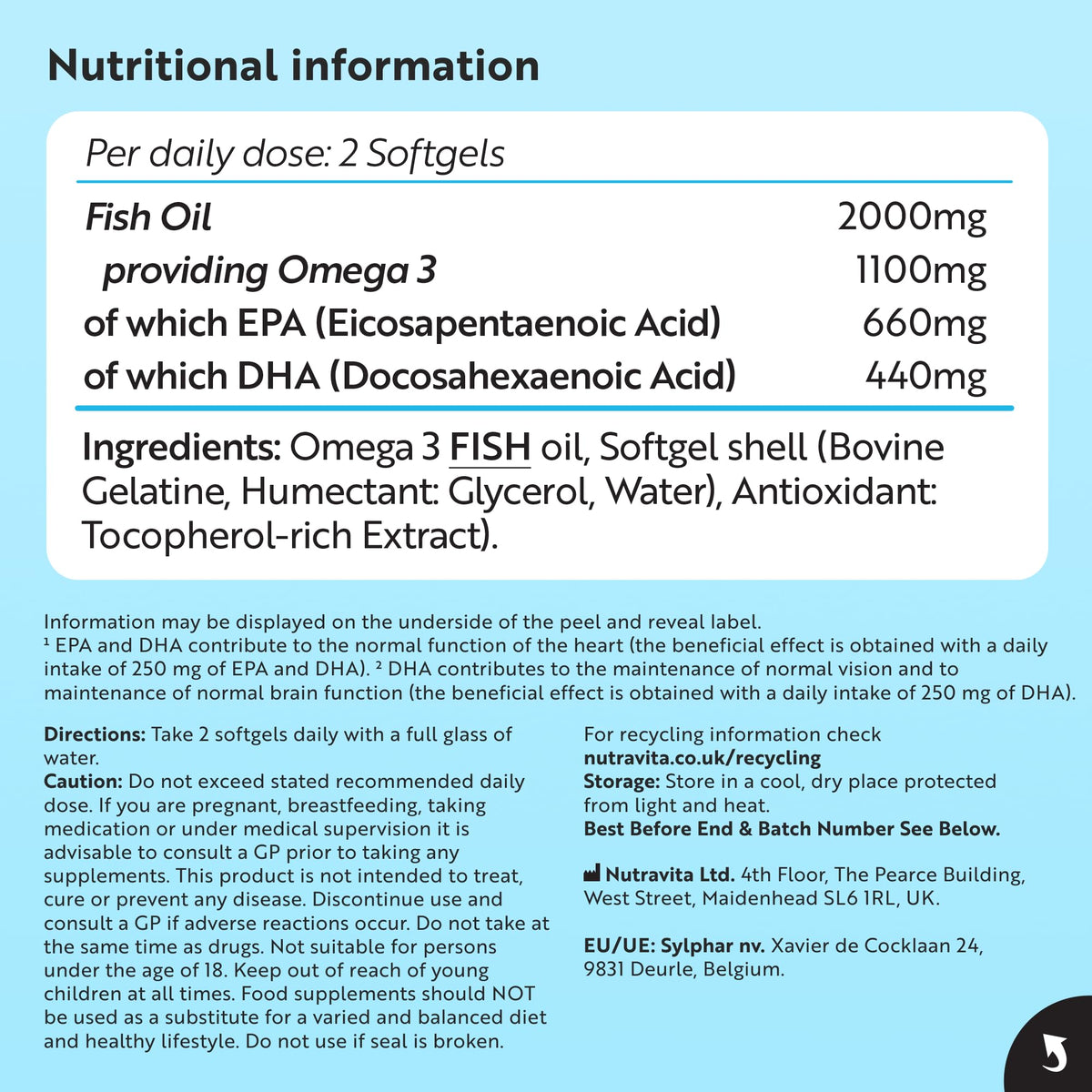 Nutravita Omega 3 Capsules High Strength 2000mg - Which? Best Buy