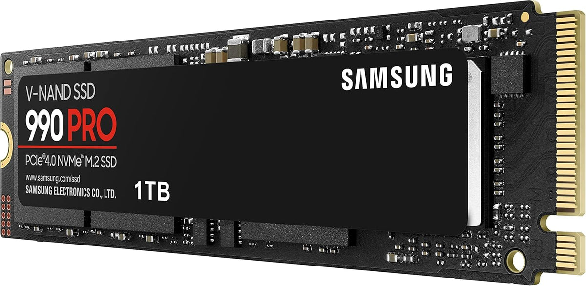 Samsung 990 PRO 1TB PCIe 4.0 (up to 7450 MB/s) NVMe M.2 (2280) Internal Solid State Drive (SSD) (MZ-V9P1T0BW)