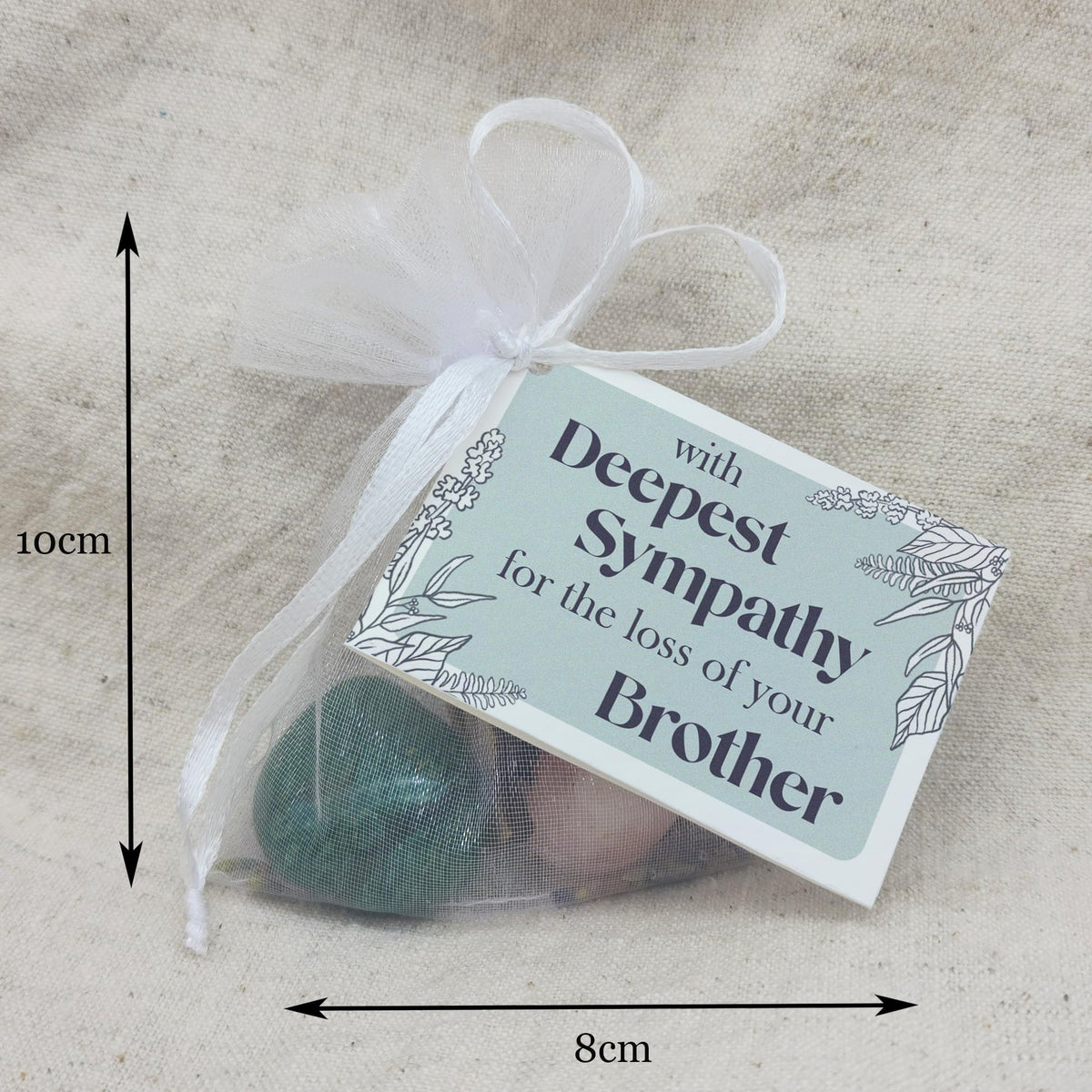 Loss of Nan - Deepest Sympathy gemstone gift bag with mini card