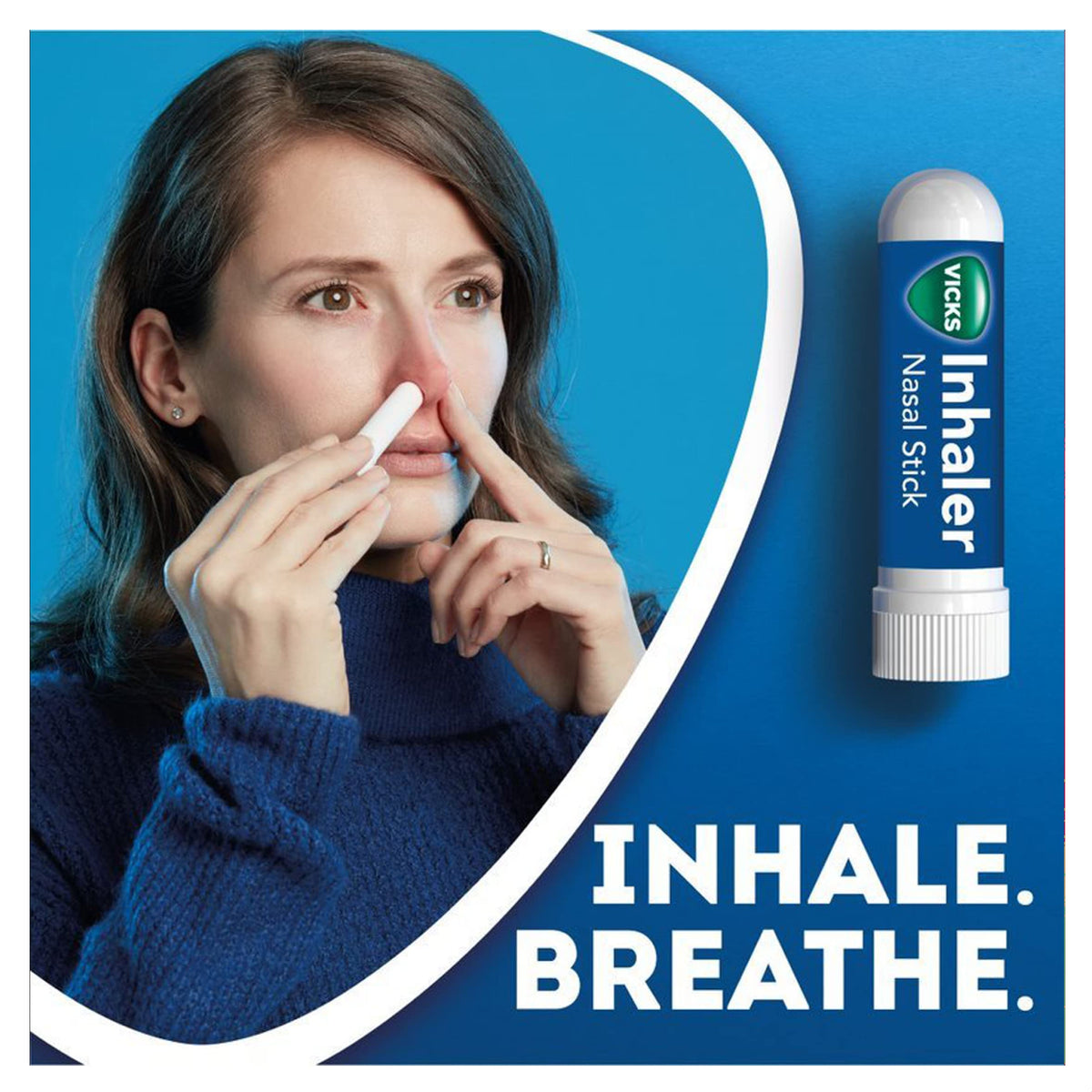 Vicks Inhaler Fast Acting decongestant for Blocked Nose Relief Stick