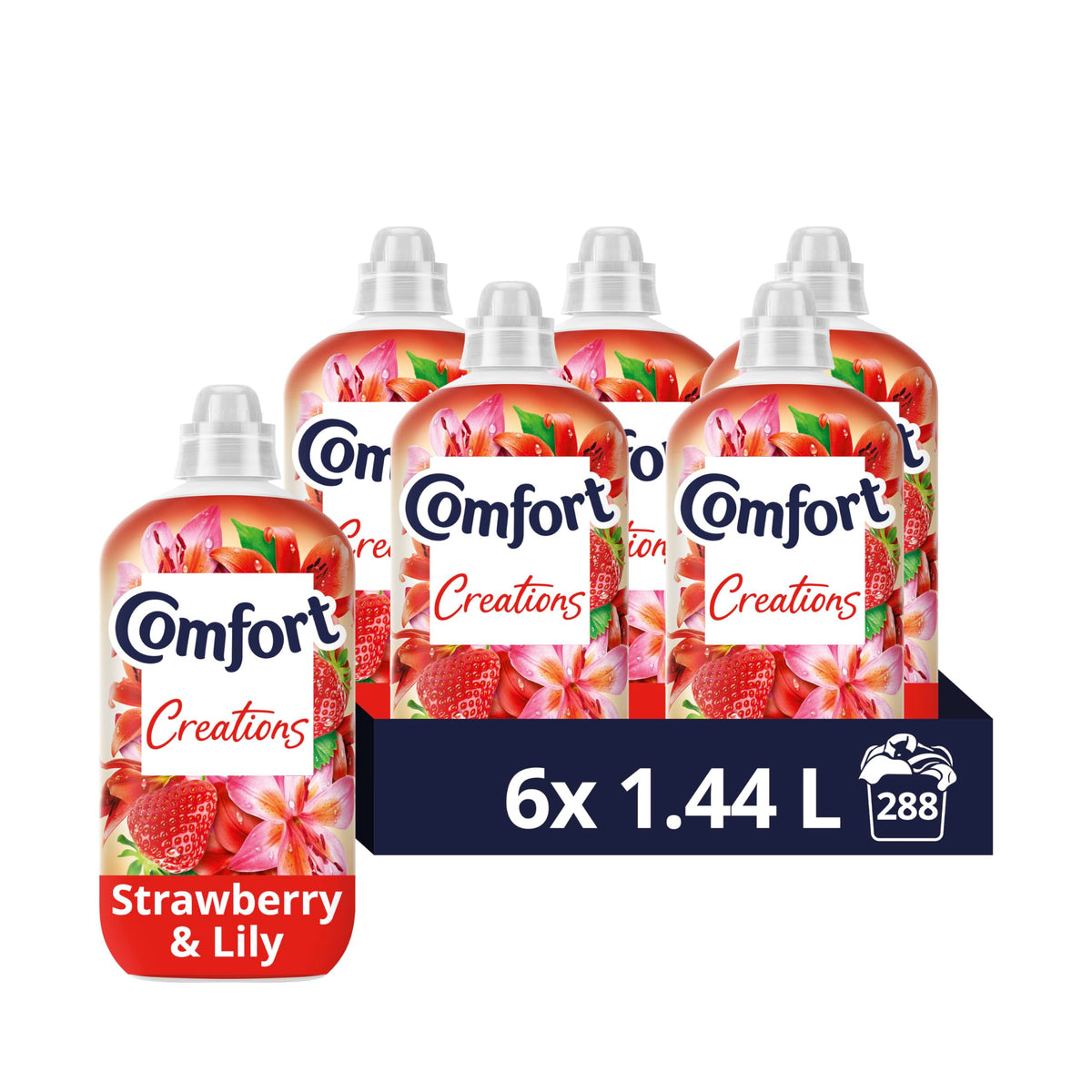 Comfort Perfume Creations Passion Bloom Fabric Conditioner Motion-Activated Fragrance Technology 100 Days of Freshness 30 washes (900 ml)