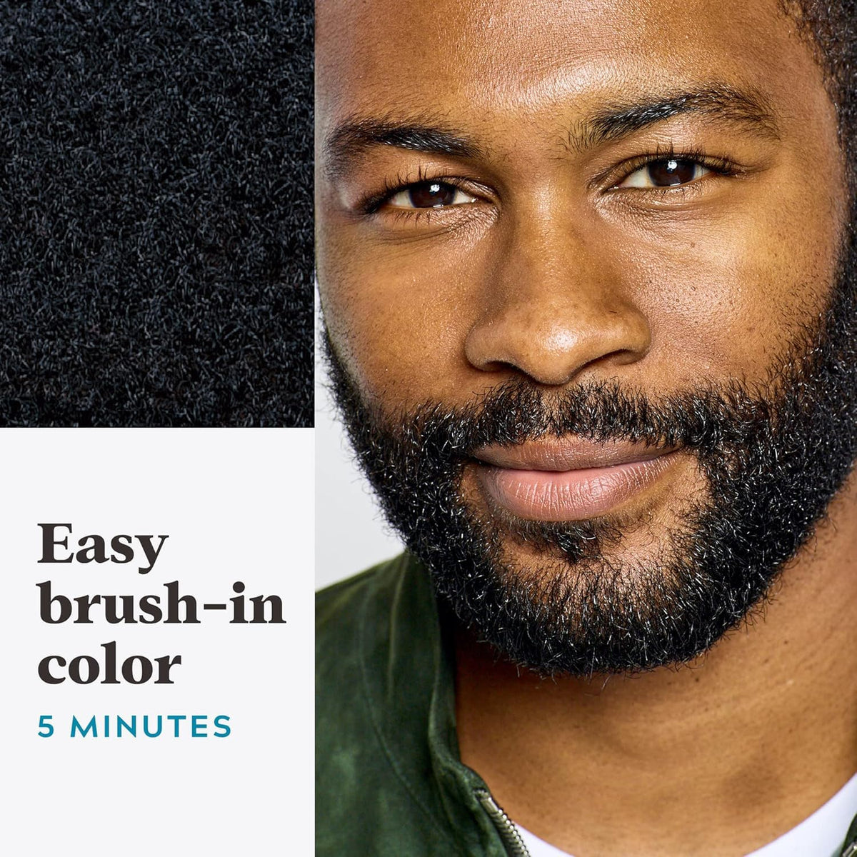 Just for men Moustache & Beard Dark Brown Dye, Eliminates Grey for a Thicker & Fuller Look M45