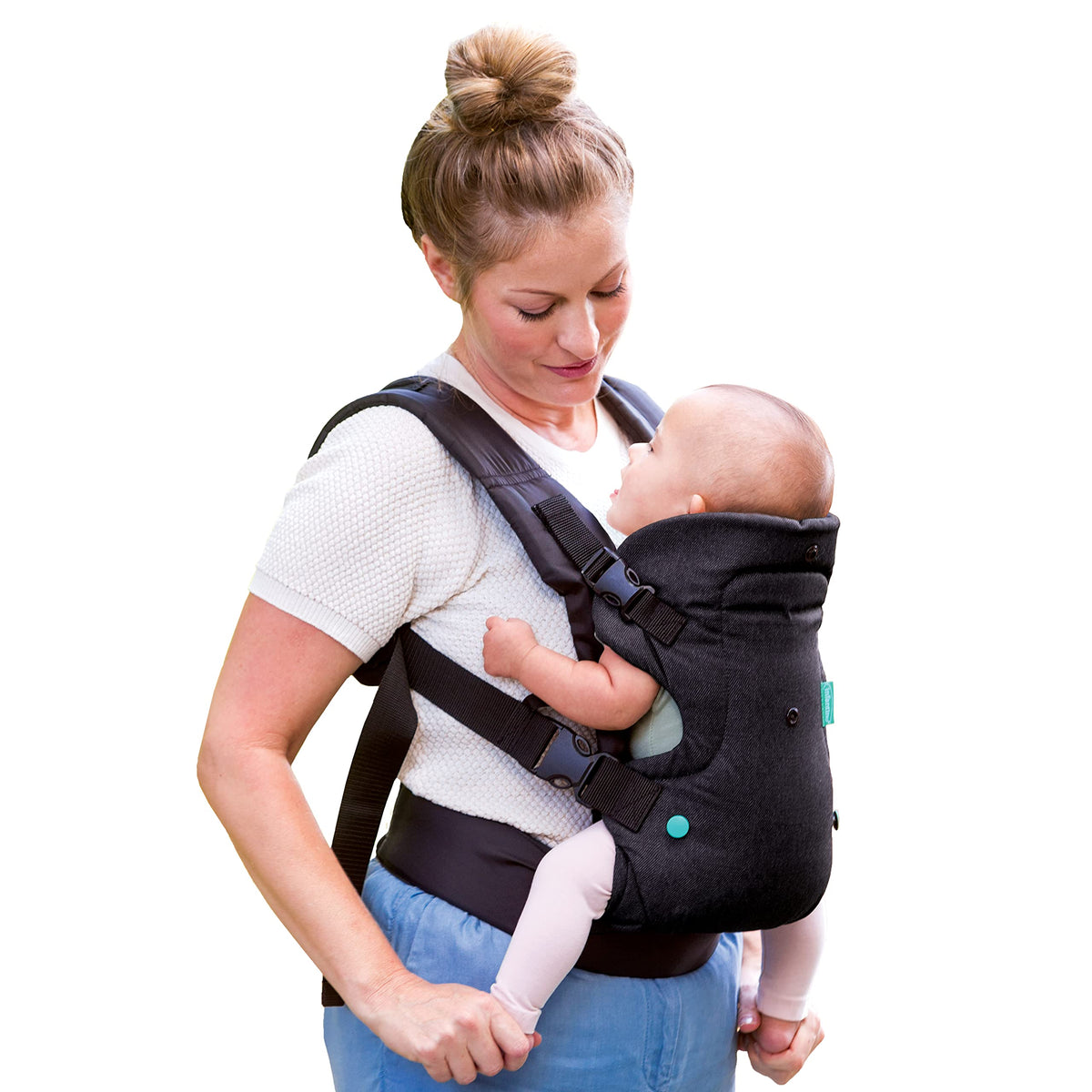 Infantino Flip Advanced 4-in-1 Baby Carrier - Ergonomic, Convertible, Face-in and Face-Out Front and Back Baby Carrier for Newborn to Toddler 3,6-14,5kg, Grey