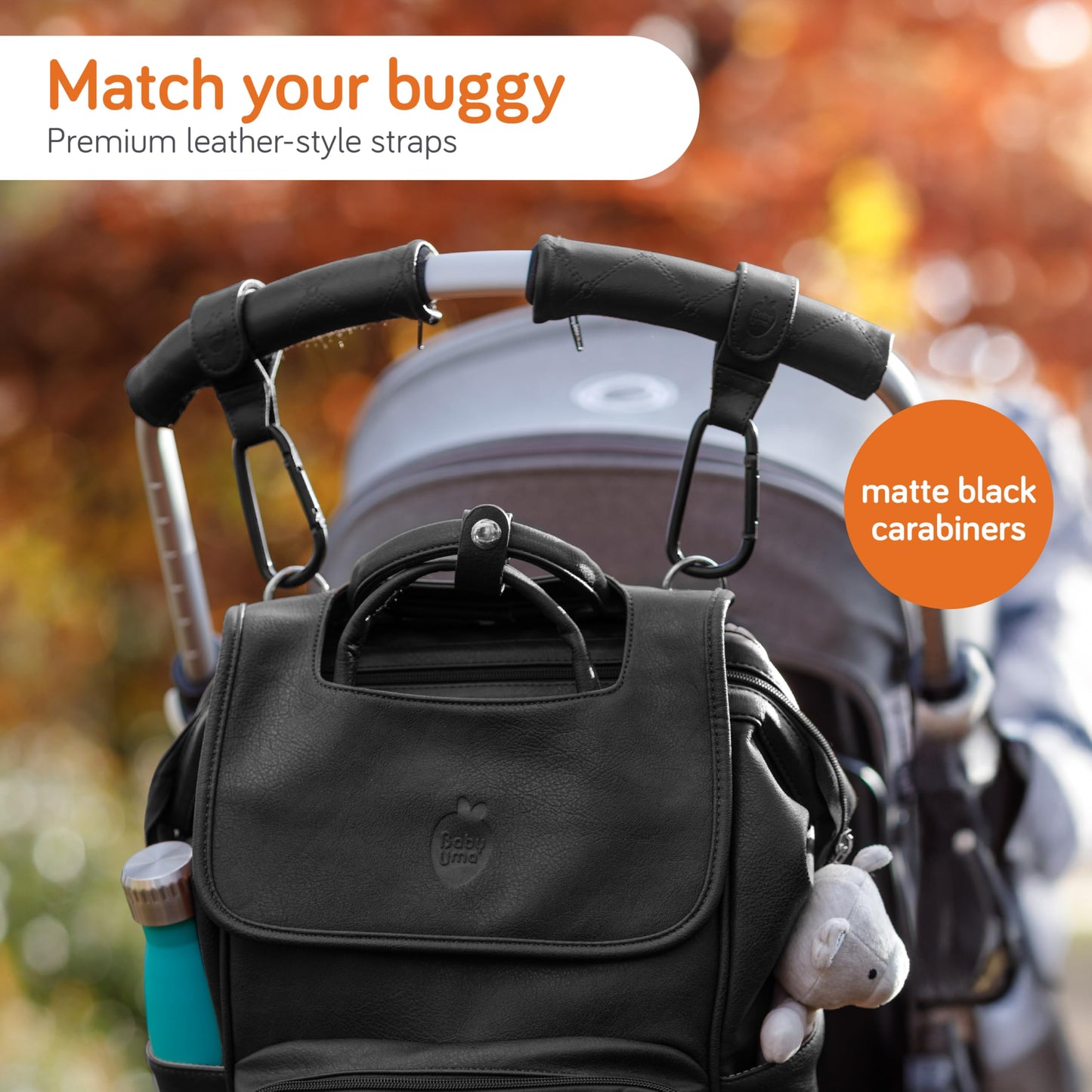 Baby Uma Buggy Clips - 2022 Double-Platinum Winning Pram Clips, Universal Pram Accessories, 5 kg Weight Capacity & Non-Slip, Baby Travel Essentials