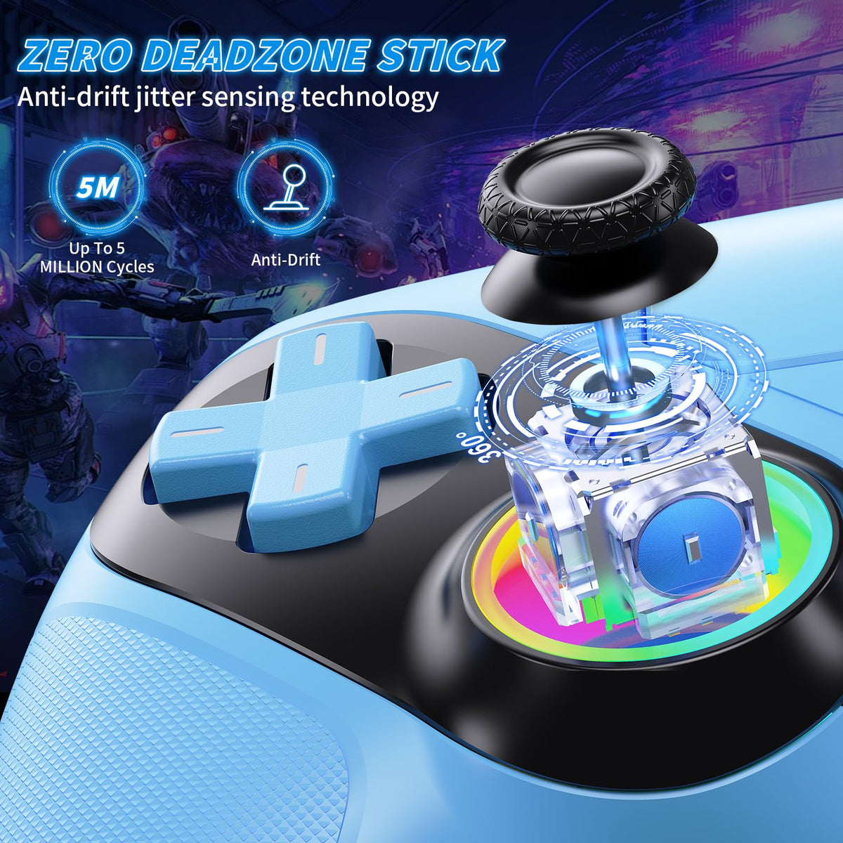 Nonbliep Wireless Controller for PS5/Slim/Pro/PC, Bluetooth Gamepad with Back Buttons, Speaker, Dual vibration, 6-Axis Sensor, Turbo, Macro, Touchpad and 3.5mm Audio Jack-Black
