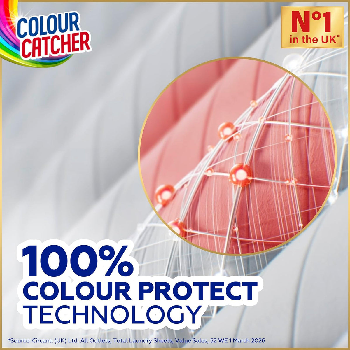 Colour Catcher Complete Action+ Laundry Sheets, Helps to Prevent Colour Run and Protects Brightness – 40 Sheets