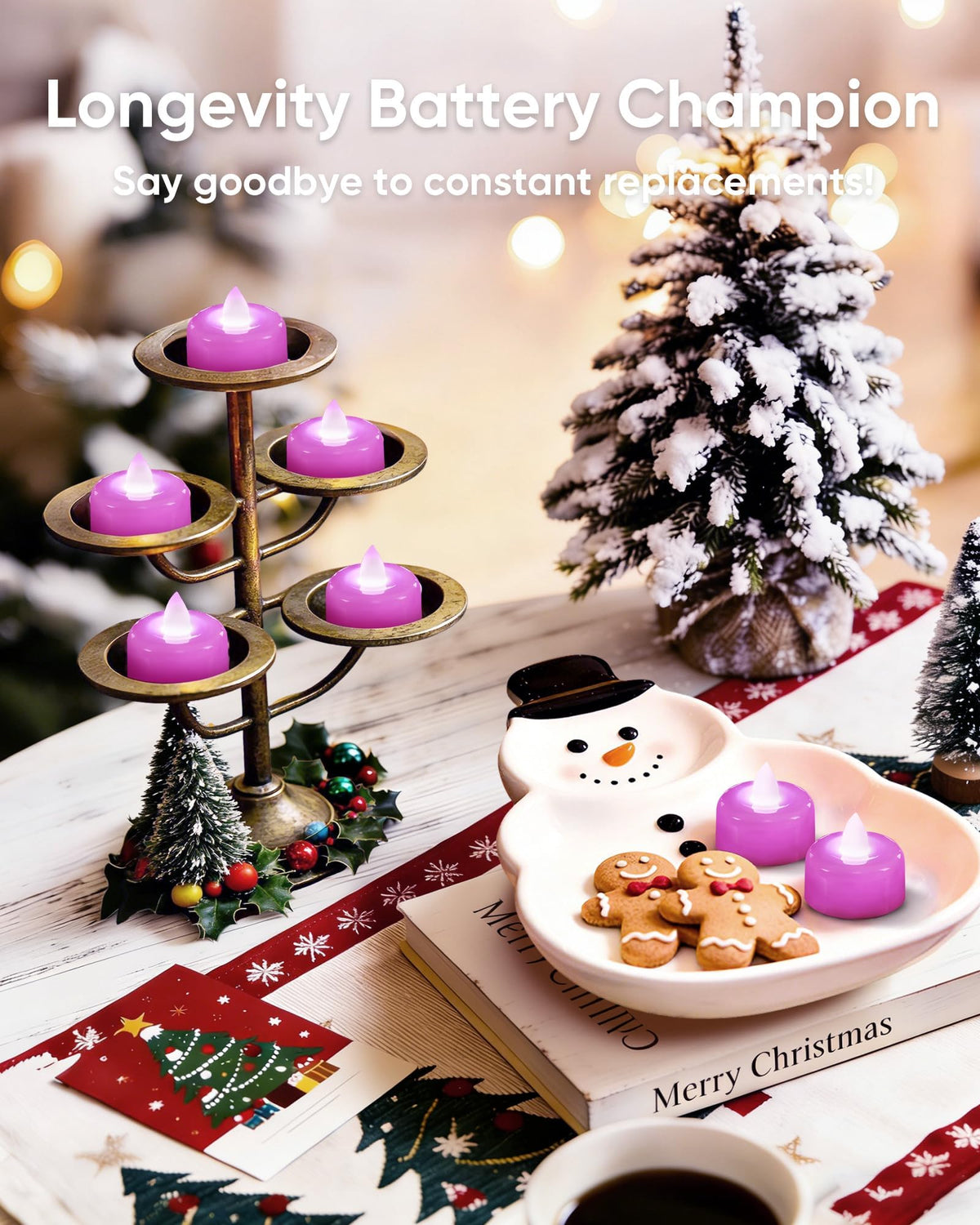 AMAGIC 24 Pack Battery Operated Flameless LED Tea Lights Candles Electric