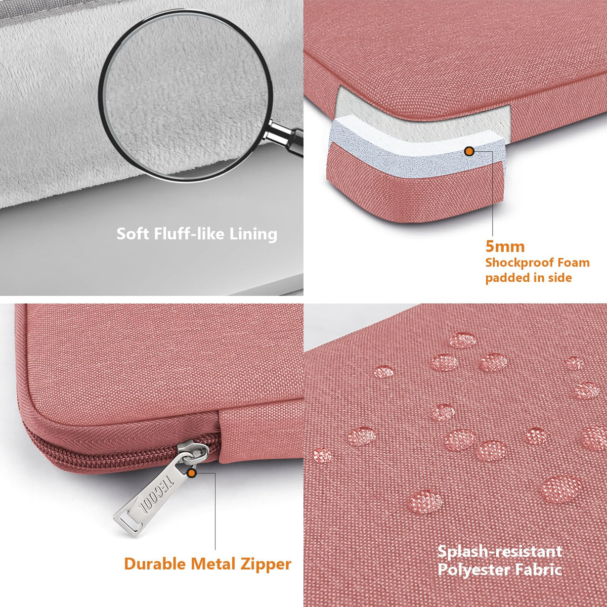 TECOOL 13.3 Inch Laptop Sleeve Protective Case for MacBook Air Neo 13