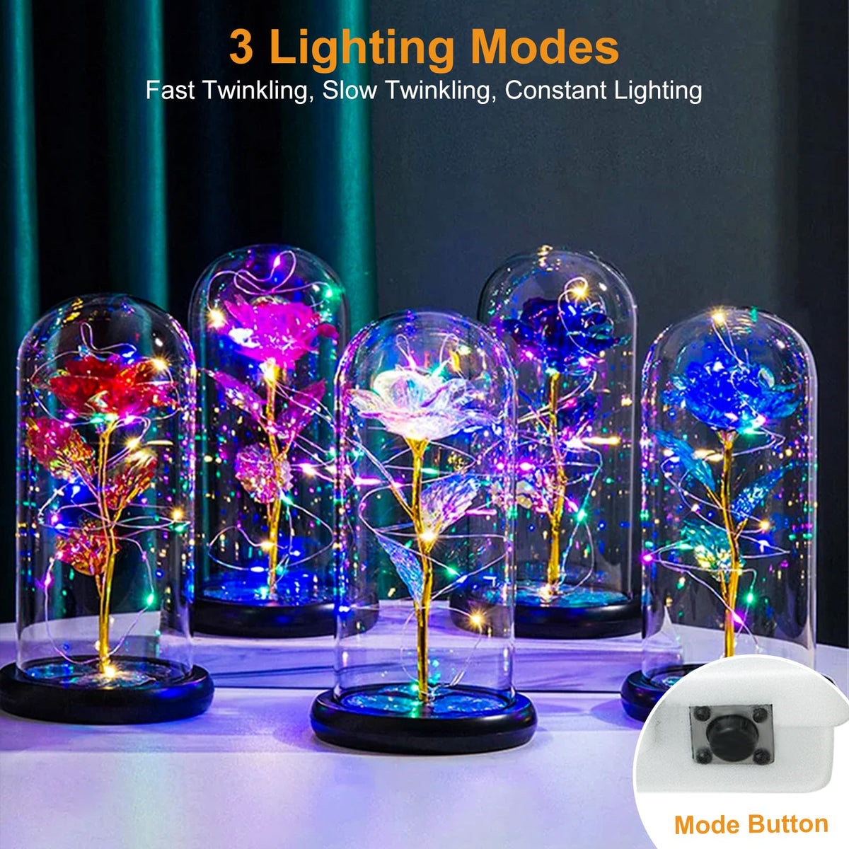 btfarm 12 Pack 3 Modes Fairy Lights Battery Operated, 2M 20LED String Light