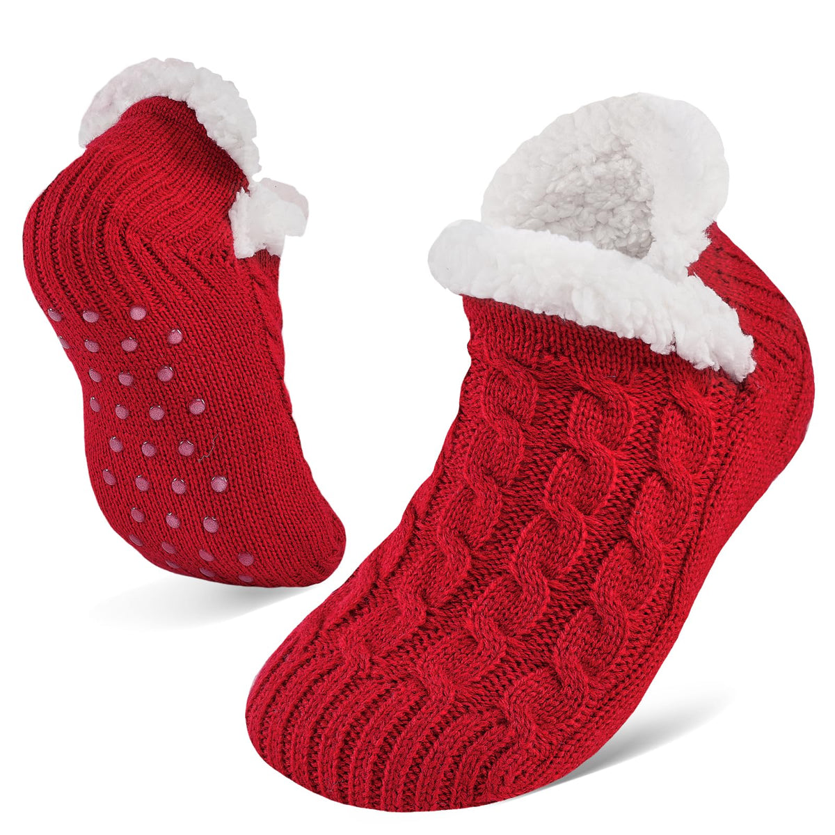 Niorasen Fluffy Slipper Socks Women Men, Winter Gift for Her, UK 4-9