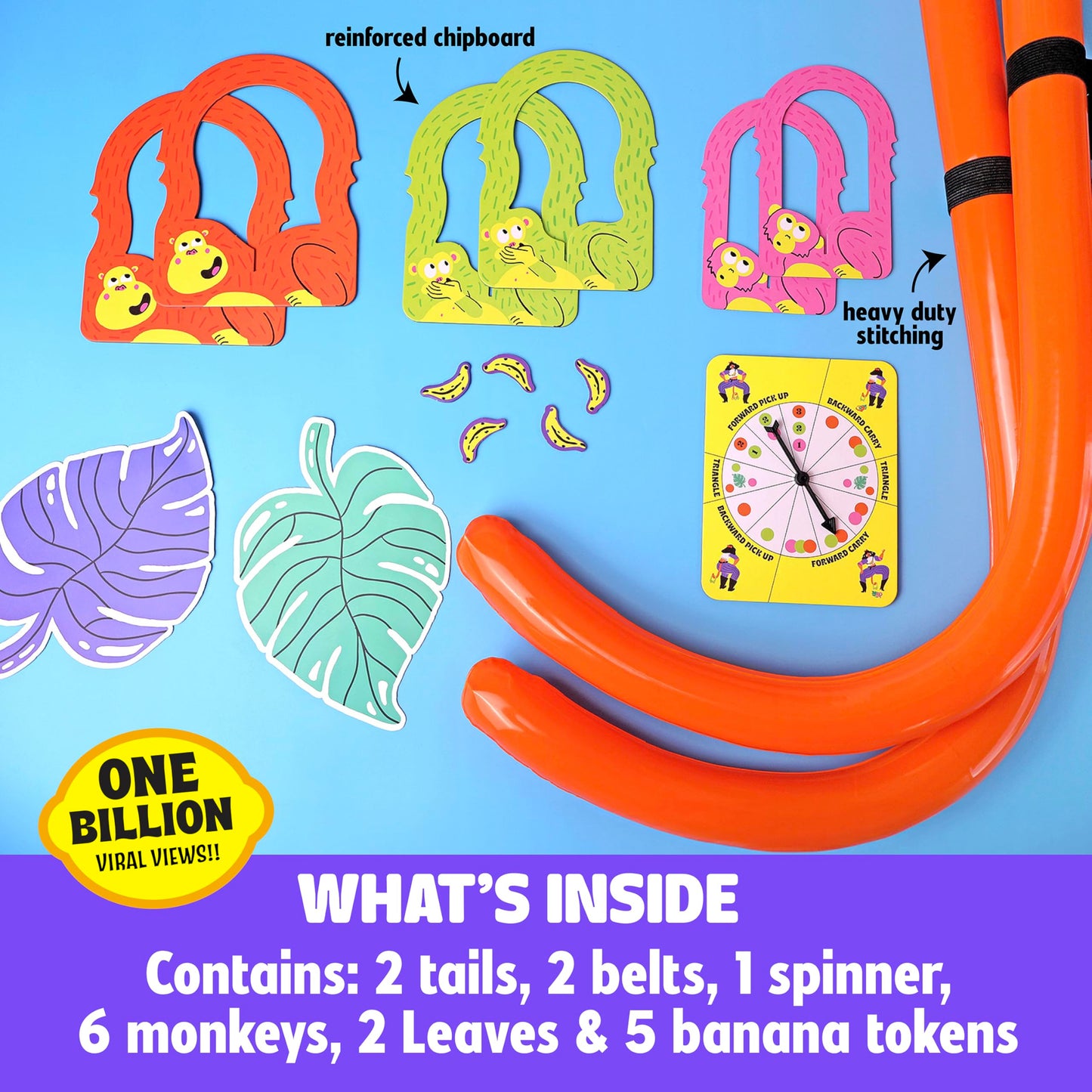 MCMILLER ENTERTAINMENT It’s Bananas – The Hilarious Monkey Tail Party Game for Adults & Families | Funny Indoor & Outdoor Garden Game for Summer Parties, BBQs, Birthdays & Game Nights