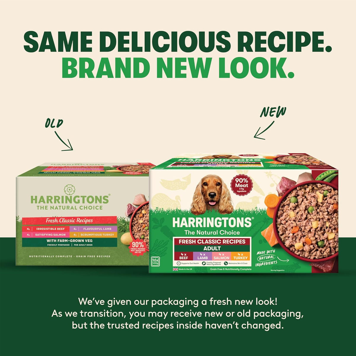 Harringtons Complete Wet Adult Dog Food Trays Classics Pack 16x400g