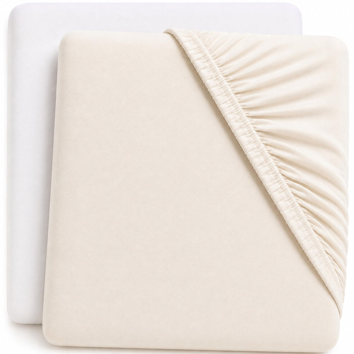 Dudu N Girlie Bedside Crib Sheets 85x51cm – Pink, 2 Pack, Soft Jersey Cotton Fitted Bedding for Co Sleeper & Baby Cribs