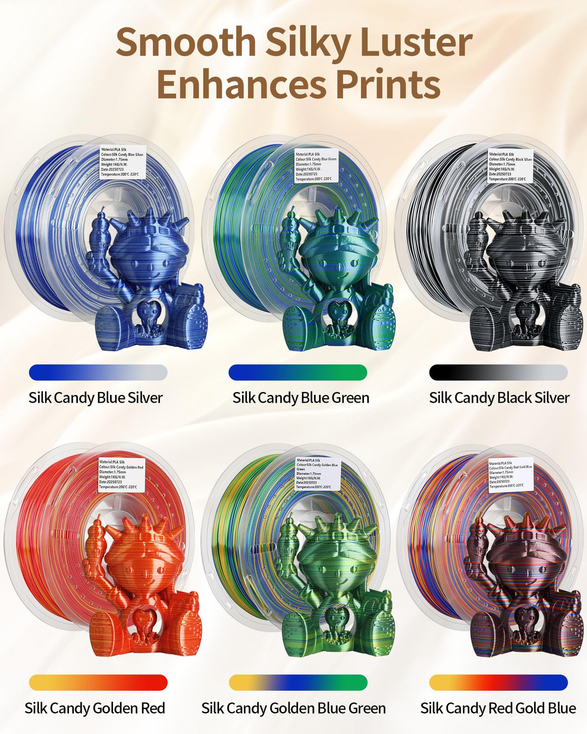 LANDU Filament Dryer 3D Printer Filament Dry Box,2 Spools Double Fast Heating Upgraded Filament Dehydrator Keeping Filaments Dry for 1.75mm/2.85mm One-Key Set for PLA PETG ABS TPU