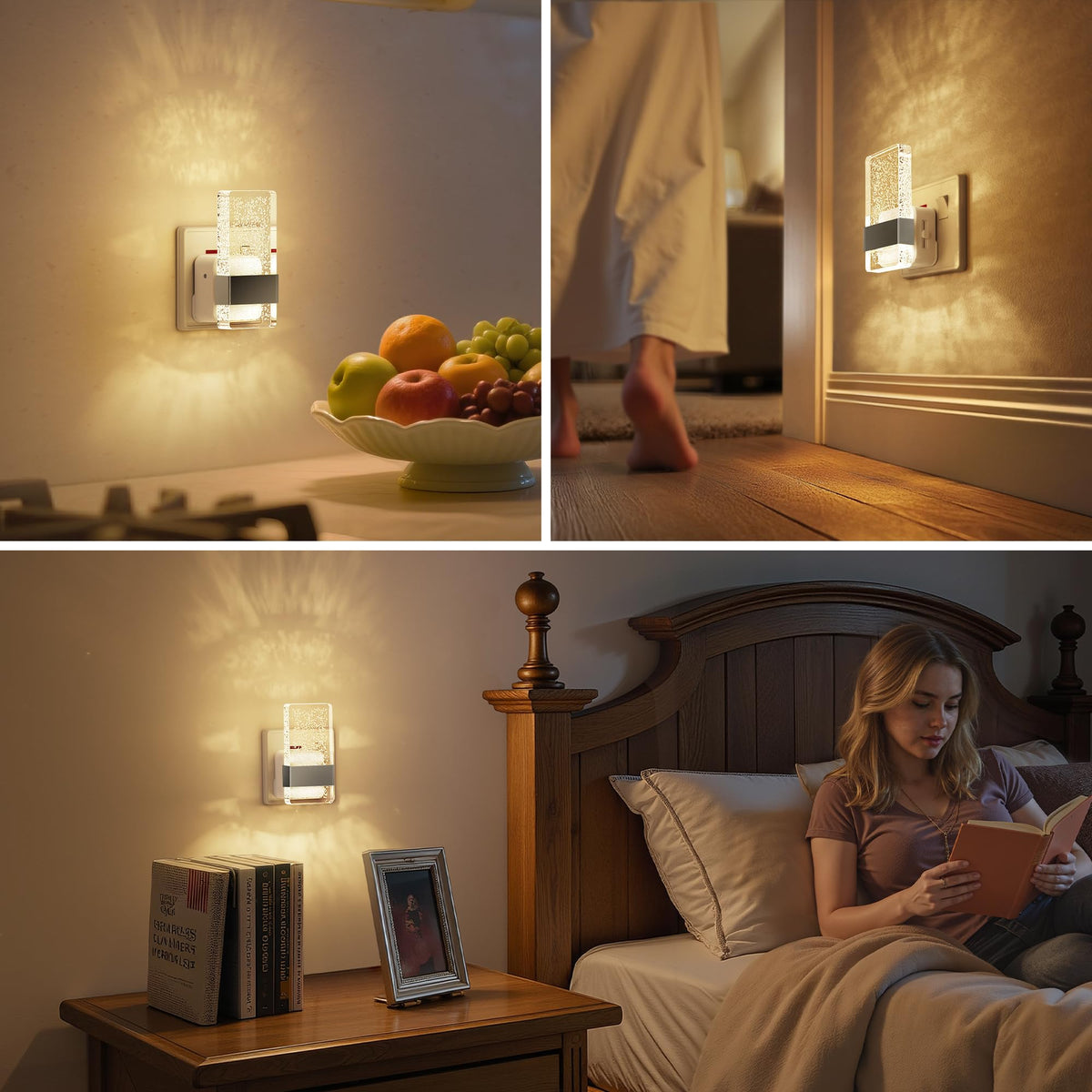 LOHAS-LED Night Light Plug in Wall with Motion Sensor, Dimmable Night Light