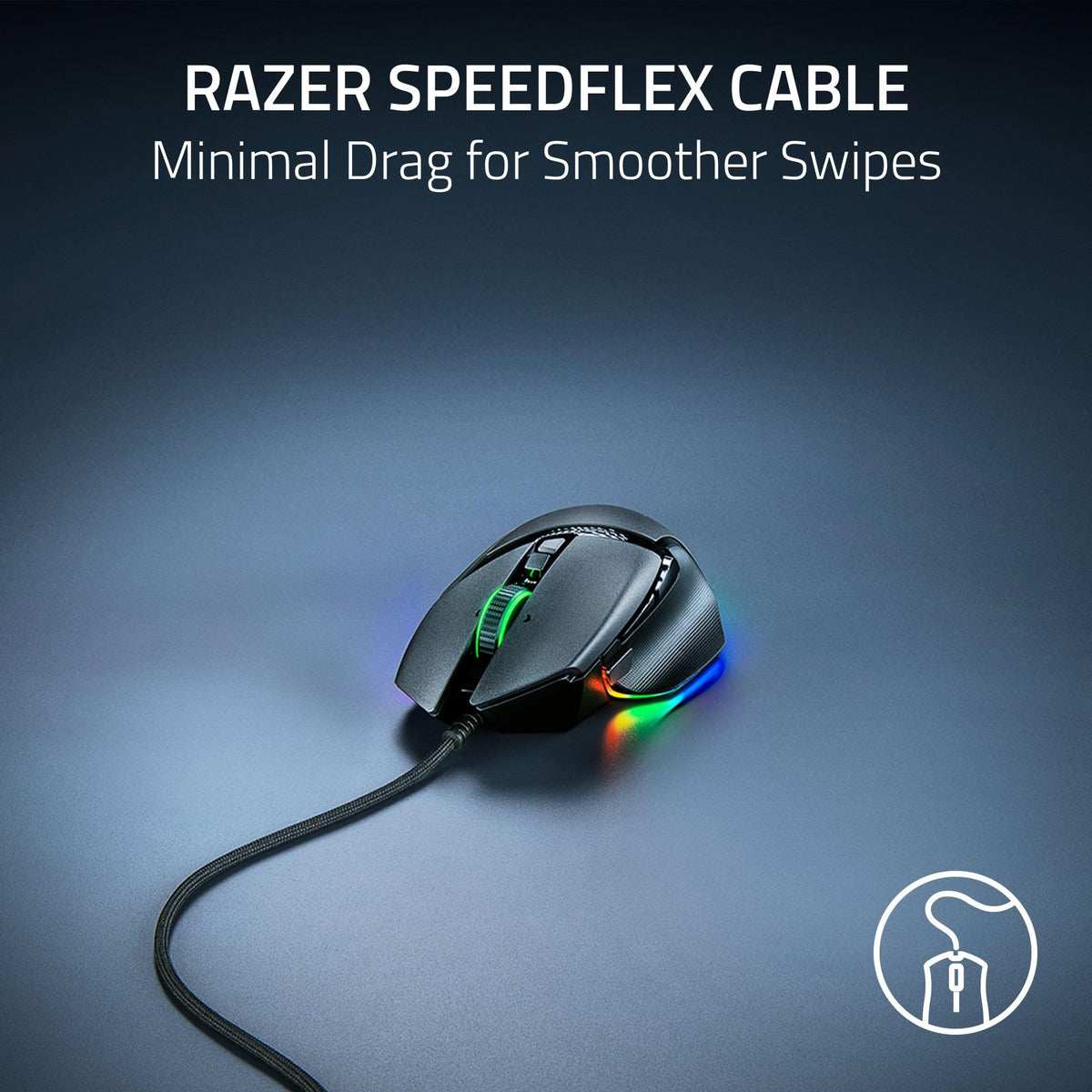 Razer Basilisk V3 - Wired Customisable Gaming Mouse (10+1 Programmable Buttons, HyperScroll Tilt Wheel, 11 Chroma RGB Lighting Zones, Optical Mouse Switches, Focus+ 26K DPI Optical Sensor) Black