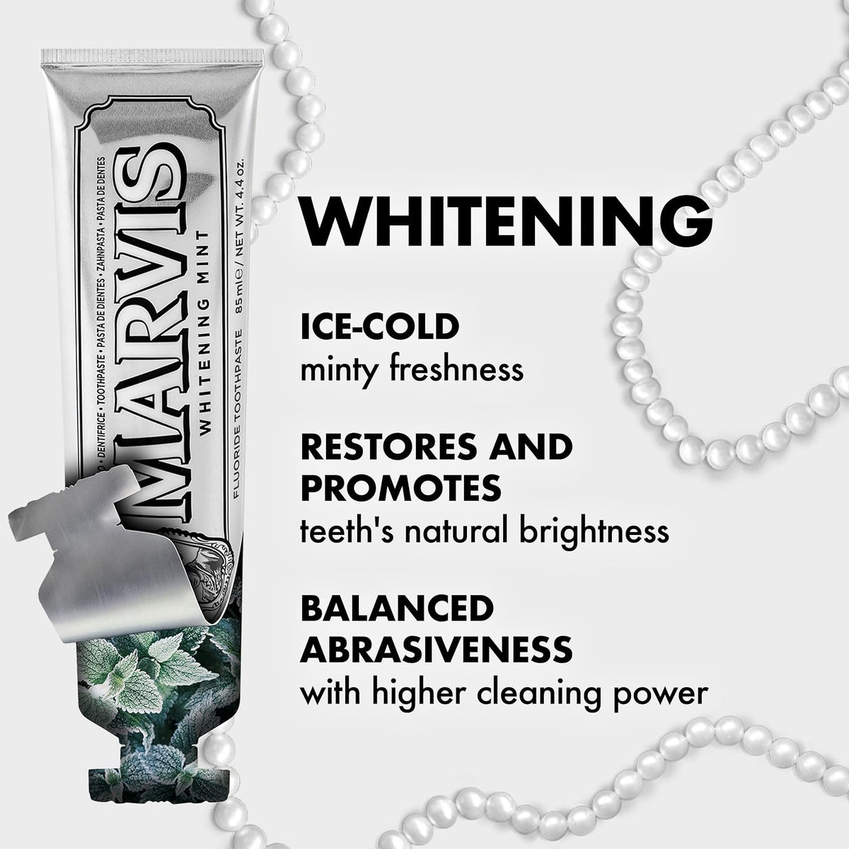 Marvis Whitening Mint Toothpaste, 1 x 85 ml