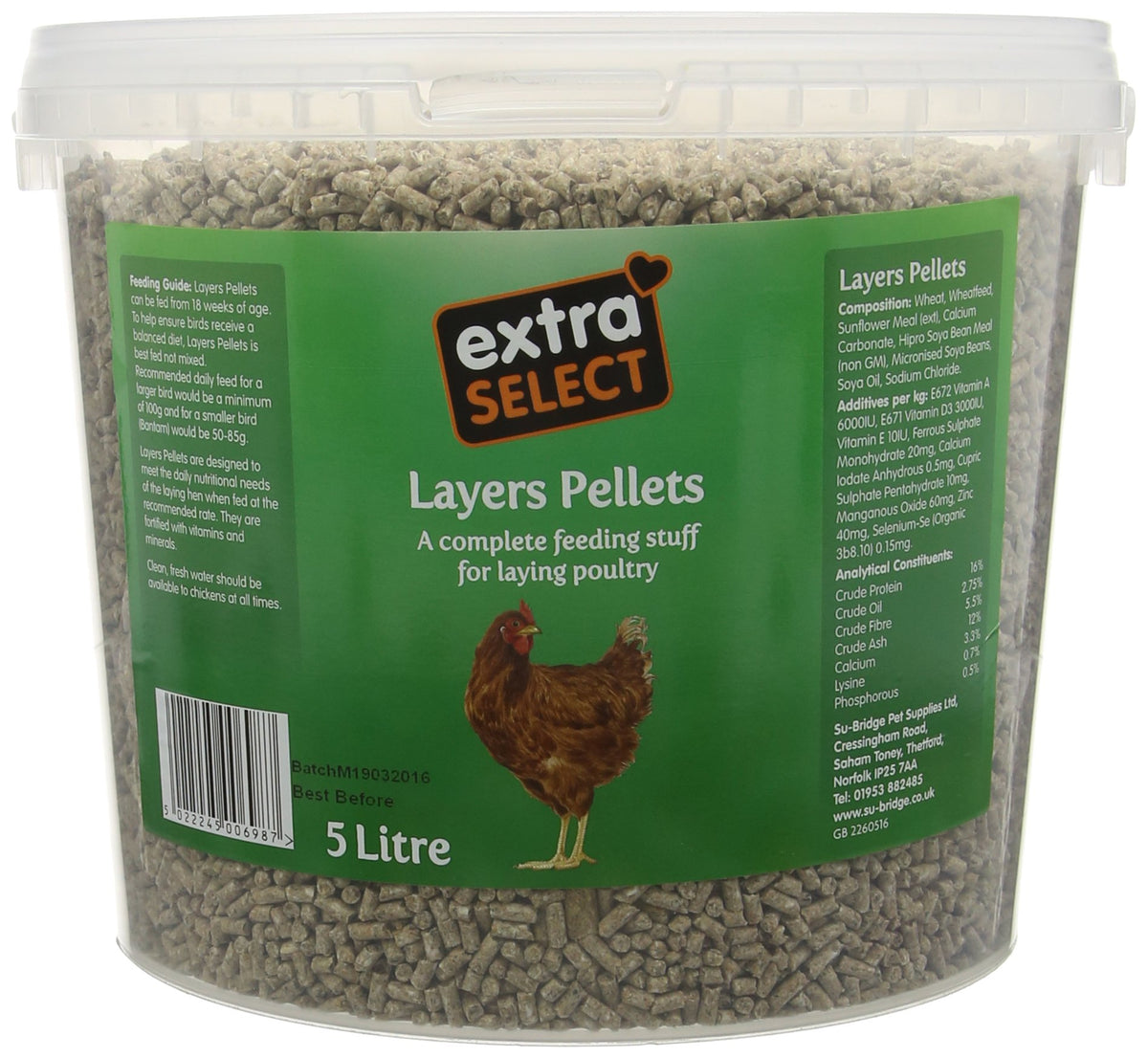 Extra Select Complete Layers Pellets Poultry Feed, 20 kg