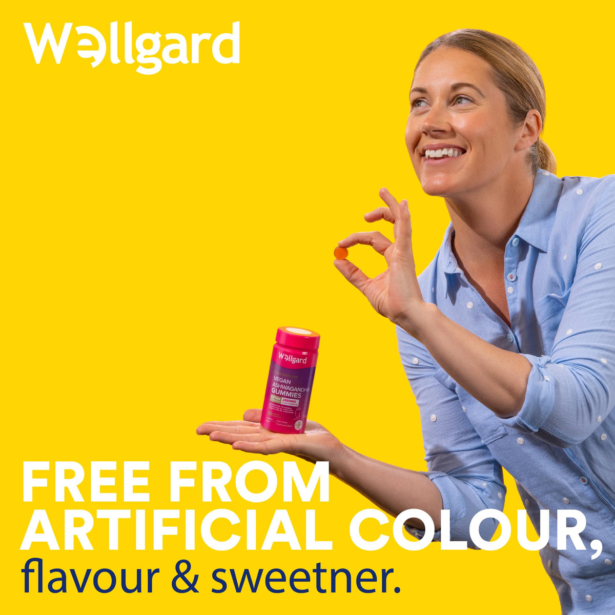 Wellgard Kids Calcium & D3 Gummies - 2 Month Supply - Vegan Chewable Calcium and Vitamin D3 Gummies, Mixed Berry Flavour