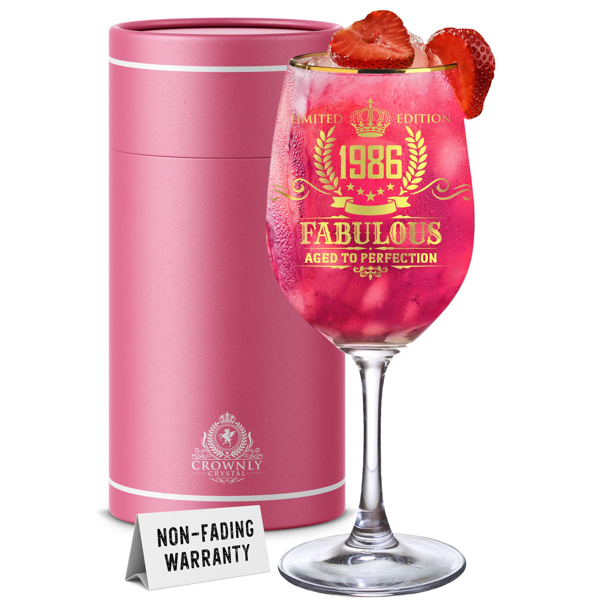 CROWNLY CRYSTAL® Mothers Day Gifts for Mum Wine Glass Personalised Mummy Birthday Present Womens Drinking Glasses Ladies Gift Ideas Mum Presents from Daughter Son