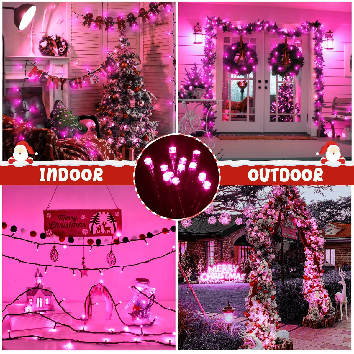 Gcstnn Battery Fairy Lights, 3M/9.8Ft 30LED Battery Powered Fairy Lights Indoor Outdoor with 6h Timer Waterproof String Lights On Green Cable,for Bedroom Christmas Tree Decorations,Garden-Cool White