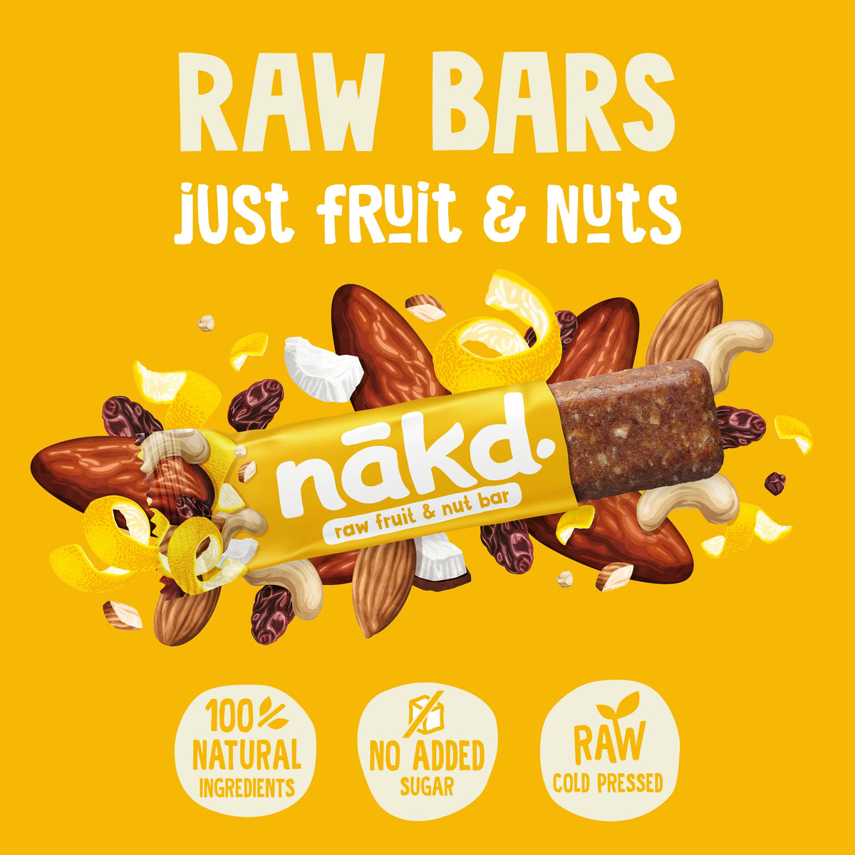 Nakd Bakewell Tart Natural Fruit & Nut Bars - Vegan - Gluten Free - Healthy Snack, 35 g (Pack of 18)