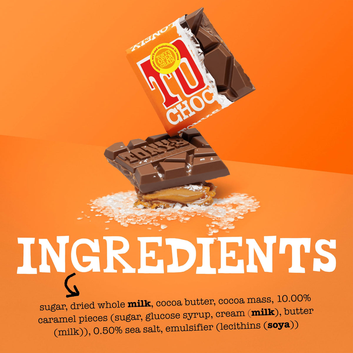 Tony's Chocolonely Milk Chocolate Bar - 180g Belgian Fairtrade Chocolate, Gift, 32% Cocoa, Vegetarian