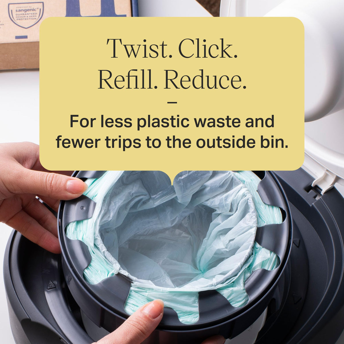 Tommee Tippee Twist & Click Nappy Bin Refill Cassettes Pack of 3