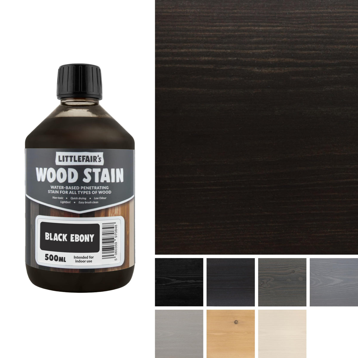 Littlefair's Wood Stain Water-Based - (Very Red Mahogany) – Non-Toxic, Eco-Friendly & Quick Drying - Easy-to-Apply, Concentrated Formula for All Wood Types – 15ml Tester Pot