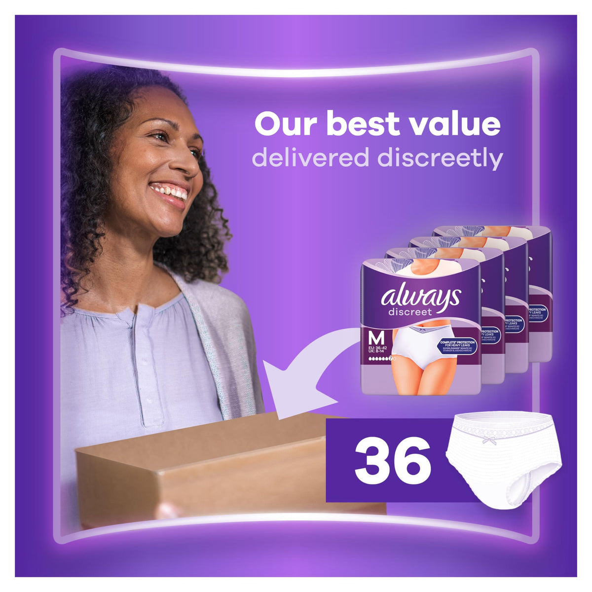 Always Discreet Pants Plus Large 32 Pants (8ct X 4)