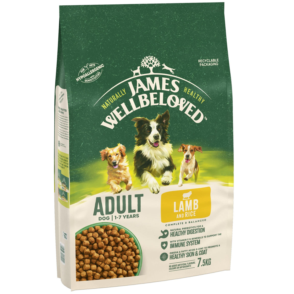 James Wellbeloved Dog Adult Hypoallergenic Dry Food Turkey and Rice 2 kg