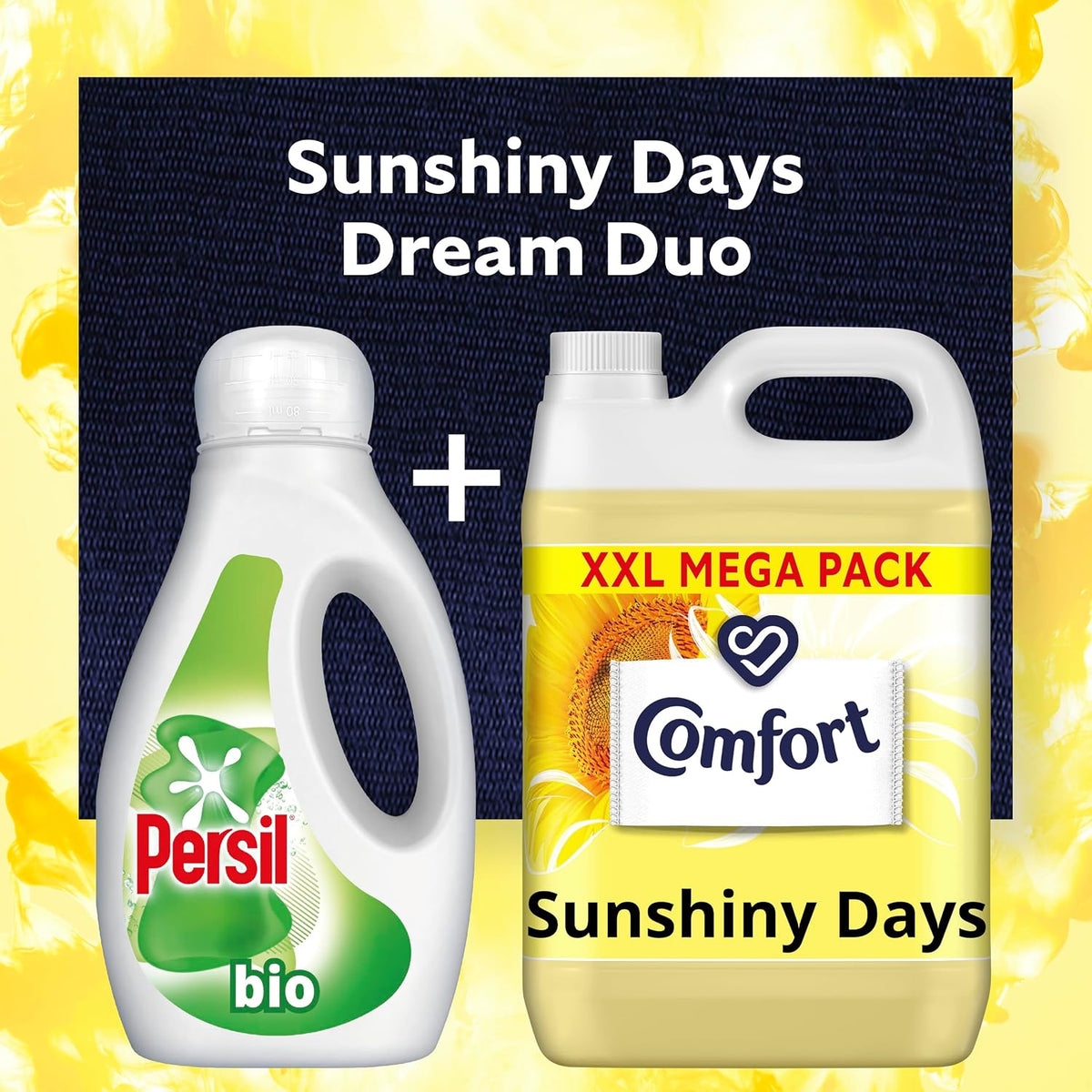 Comfort Sunshiny Days Fabric Conditioner with Stay Fresh technology for 100 days of freshness + fragrance* 4.8 L (160 washes) (Pack of 2)