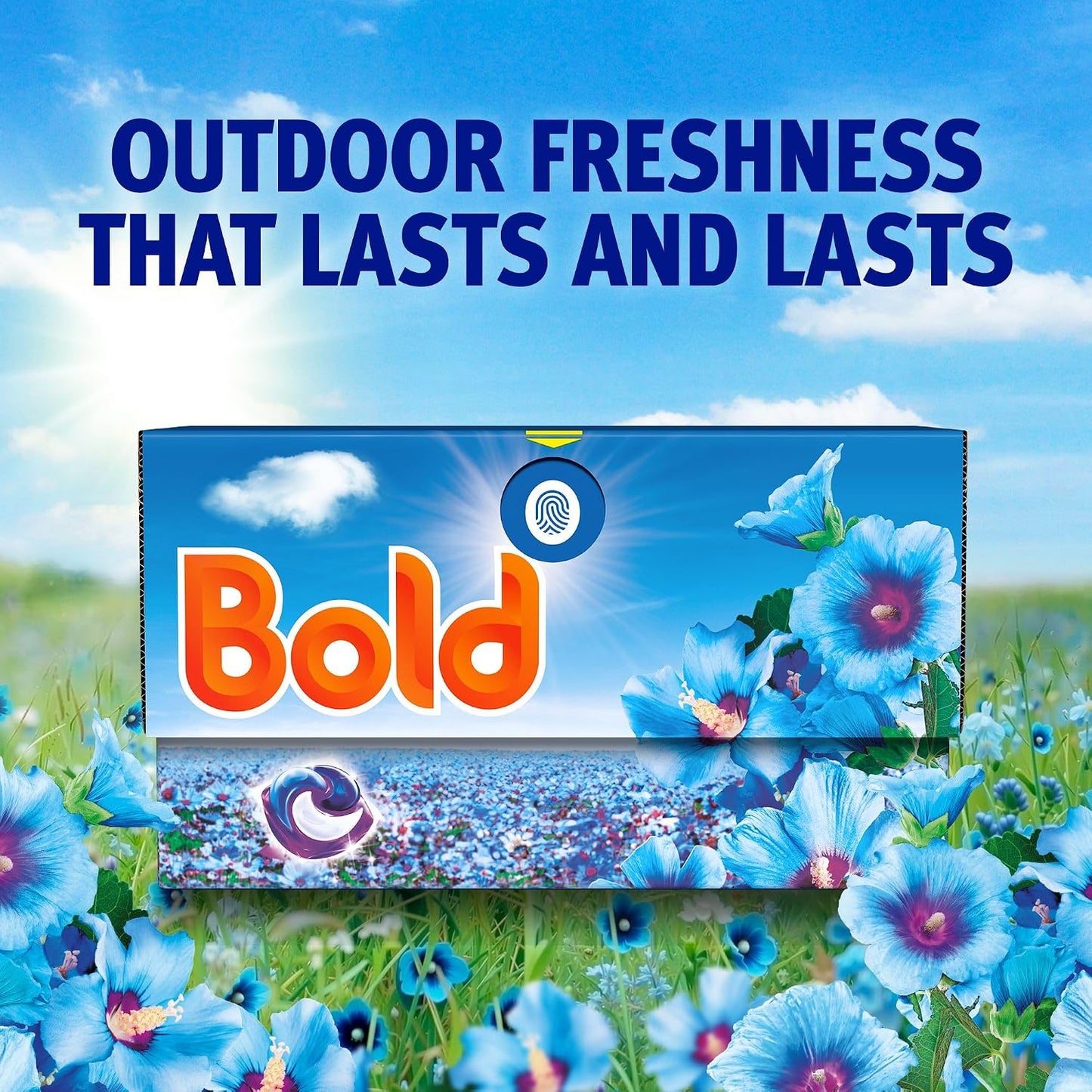 Bold Spring Awakening PODS® Washing Liquid Laundry Detergent Capsules 3 x 50 Washes, 3 x 50ct, Outdoor Freshness That Lasts And Lasts, With Built-In Lenor Softener