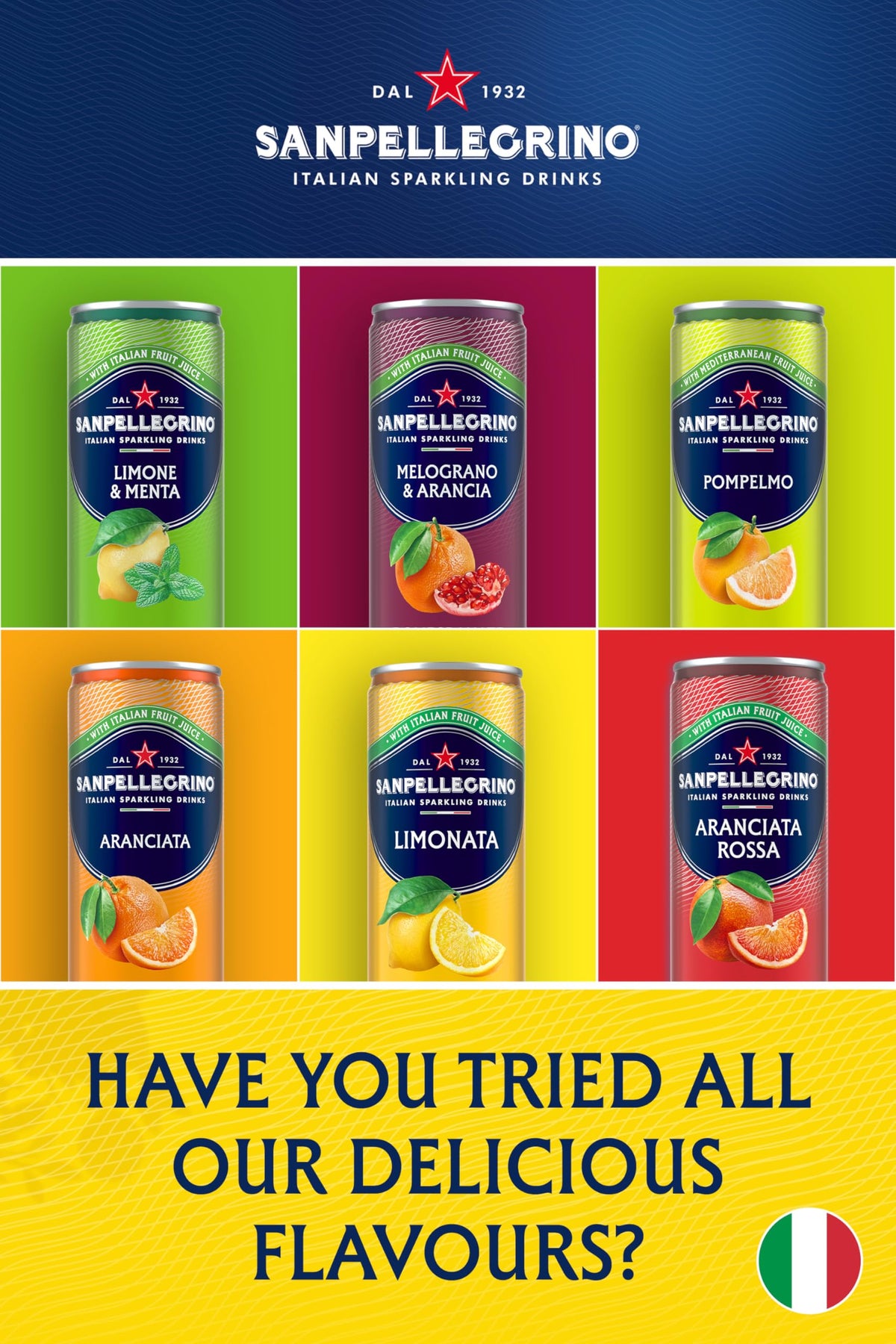 San Pellegrino Italian Sparkling Drinks Tastefully Light Sparkling Orange Canned Soft Drink 12 x 330ml | 64k Cals per Can (Pack of 2)