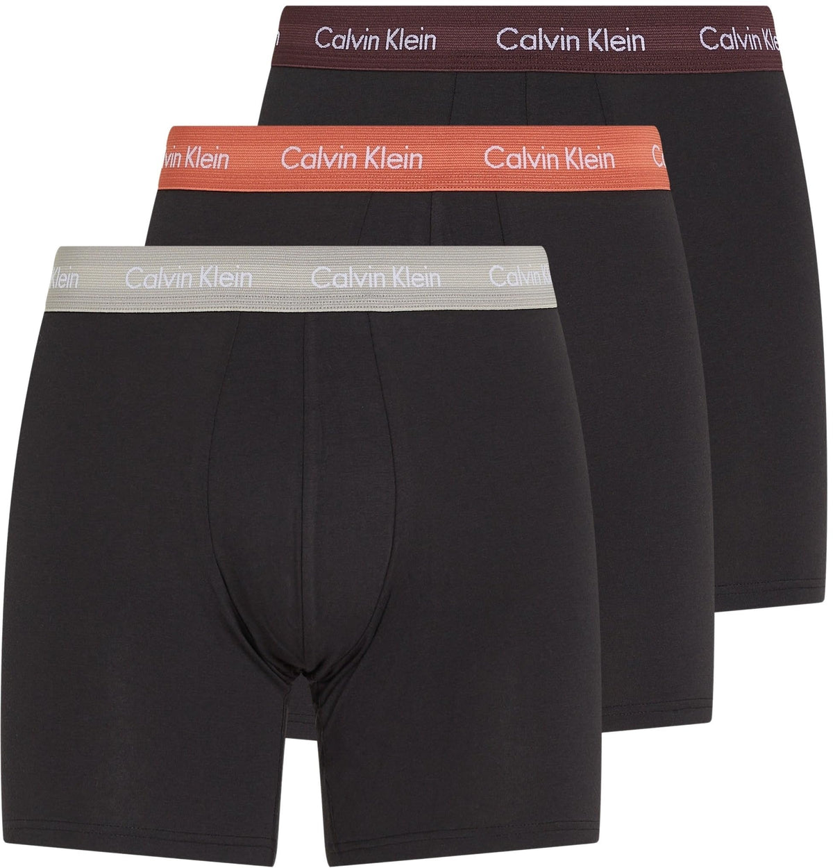 Calvin Klein Men’s 3 Pack Boxer Briefs with Logo Waistband