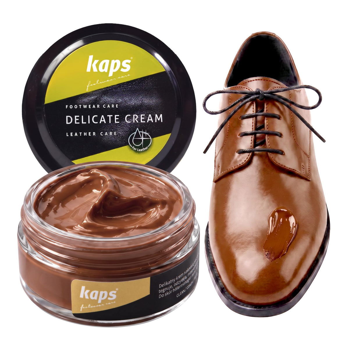 Leather Shoe Cream Polish & Conditioner, Kaps 50ml