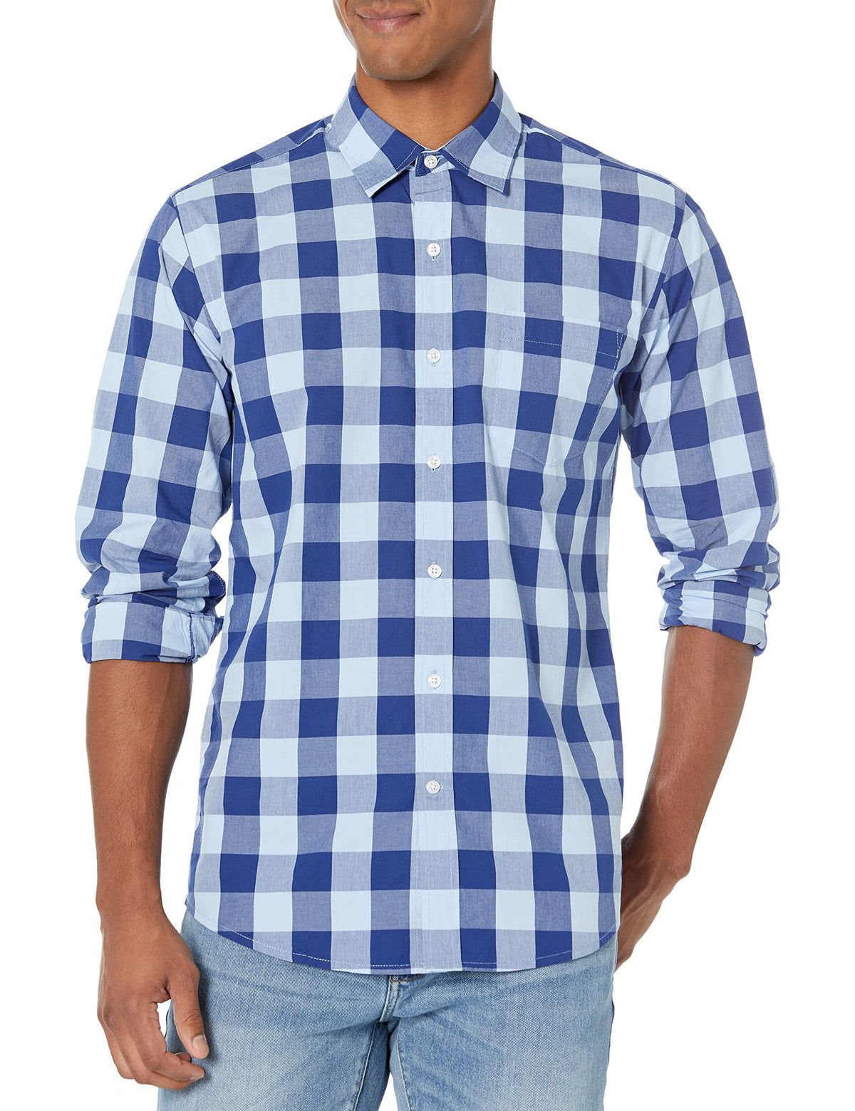 Amazon Essentials Men's Long-Sleeve Casual Poplin Shirt