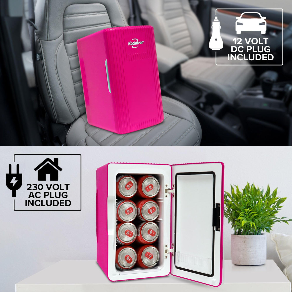 Mini Fridge For Bedrooms 4L Small Fridge 6 Can Table Top Quiet Mini Fridges For Skincare Office Food Drinks Kids Home Car & Travel 12v Portable Cooler Warmer Refrigerator by Coca-Cola, PB Red