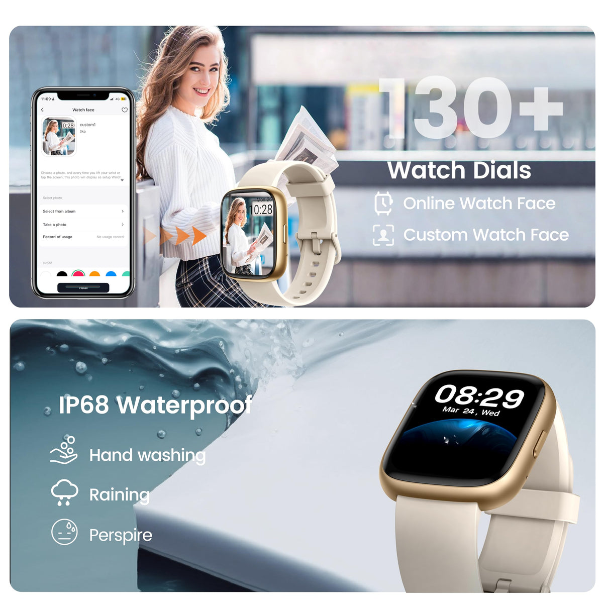 Cillso Smart Watch, Alexa Built-in, 1.83" Bluetooth Calling Fitness Watch