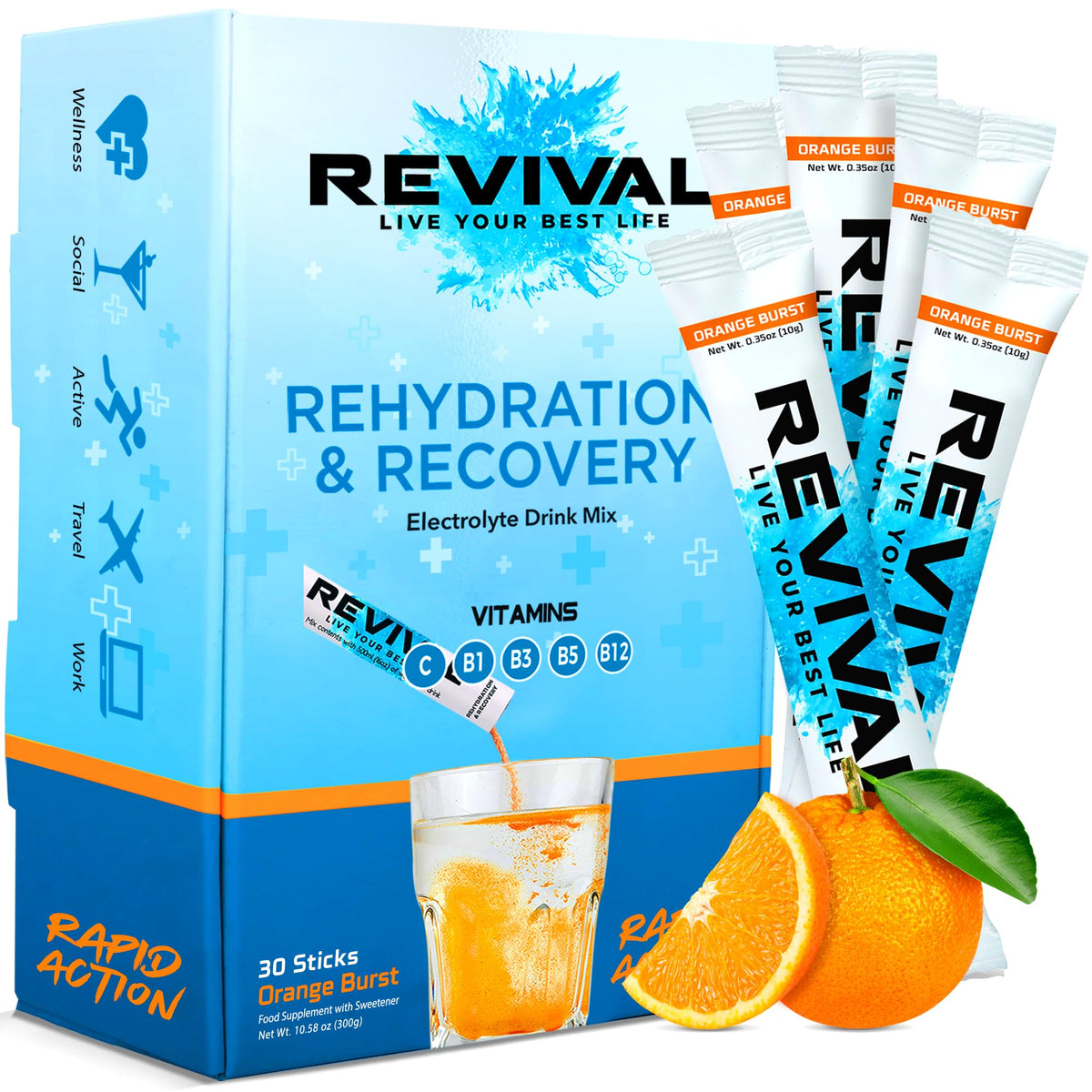 Revival Rapid Rehydration Electrolytes Powder