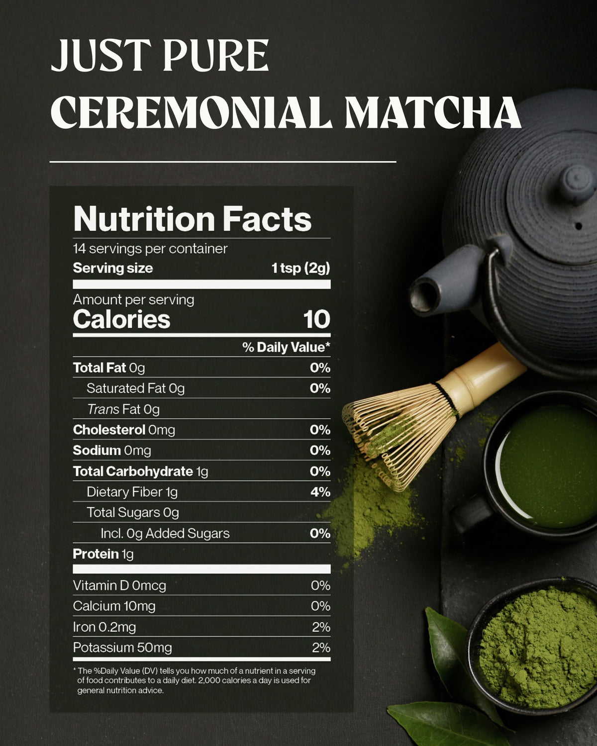 NaturaleBio Organic Premium Grade Japanese Matcha Powder L-Theanine