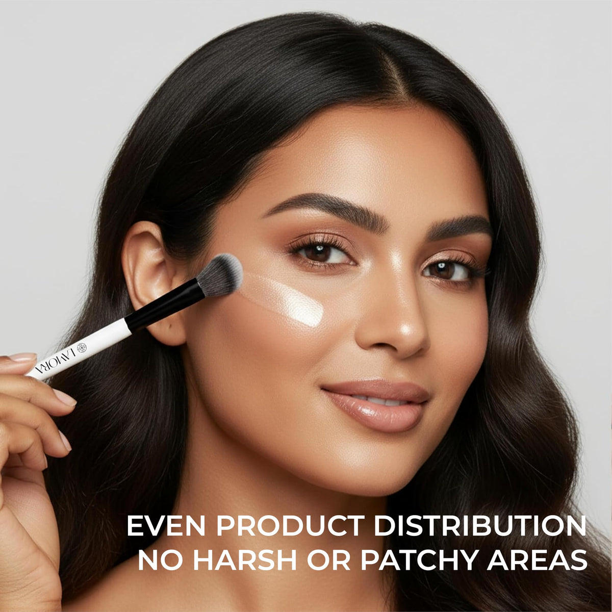 Make Up Brush Foundation Kabuki Flat Top, Perfect For Blending Liquid Cream