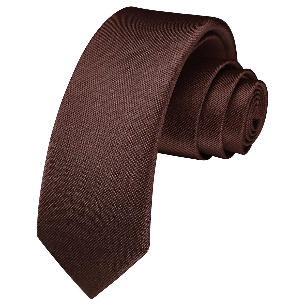 HISDERN Skinny Tie Solid Color 6cm Slim Ties for Men Wedding Classic Formal Business Necktie